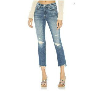 Mother The Insider Crop Step Chew Better When It's Wrong Distressed Jeans 25